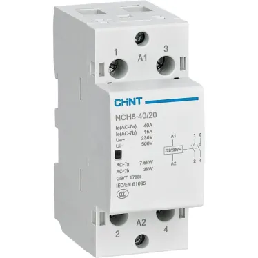 Контактор модульный NCH8-40/02 40A 2НЗ AC24В 50Гц (R) | 256210 | CHINT