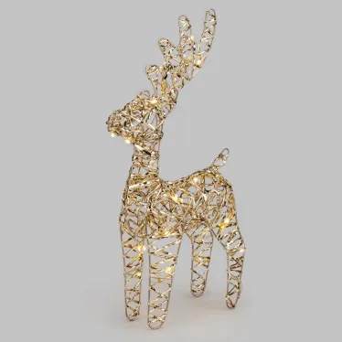 Светодиодная фигура Олень 34см, цвет свечения теплый белый, питание 2хAA (не в комплекте) | 503-226 | NEON-NIGHT