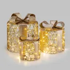 Светодиодные фигуры Подарки в форме цилиндра 15/20/25 см, цвет свечения теплый белый | 503-326 | NEON-NIGHT