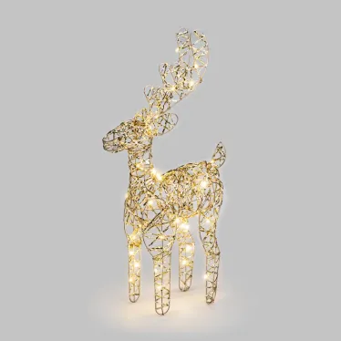 Светодиодная фигура Олень 50см, цвет свечения теплый белый, питание 3хAA (не в комплекте) | 503-228 | NEON-NIGHT
