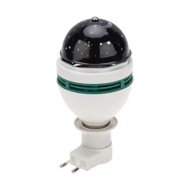 Диско-лампа E27 с переходником в розетку, проекция звезды | 601-259 | NEON-NIGHT