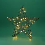 Металлическая 3D-фигура Звезда 35см, цвет свечения теплый белый, питание 3хAA (не в комплекте) | 513-706 | NEON-NIGHT