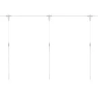 Гирлянда Тающие сосульки комплект 10 шт. х 50см, шаг 100см, 600 LED ТЕПЛЫЙ БЕЛЫЙ, белый каучук, IP67, 24В | 256-423 | NEON-NIGHT