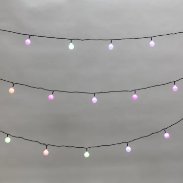 Гирлянда Шарики диаметр 25 мм, 5 м, темно-зеленый ПВХ, 25 LED, RGB, IP20, соединяется | 303-550 | NEON-NIGHT