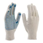 Перчатки трикотажные, с ПВХ точкой, 7 класс,