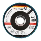                  Круг лепестковый торцевой, циркониевый, P60, 125х22,2мм INOX | KR-90-0013-1 | Kranz
               