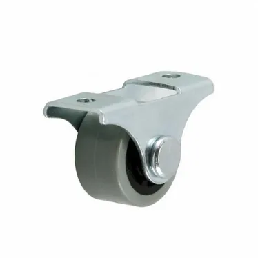 Ролик выкатной неповоротный К.3, D25, черный пластик -  накл.  | 151190 | Tech-KREP