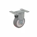 Колесо апп. неповорот, п/п обод, серая рез, подшип.скольж, площадка, D50, б/т - пакет  | 148491 | Tech-KREP