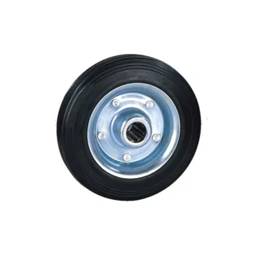 Колесо на ось промышл. литая рез., стал.обод, роликоподшип, D75 (12)  - накл.  | 127468 | Tech-KREP