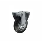 Колесо промышл. неповорот. стал.ободс  резин шиной и роликоподшип., площадка, D75  - накл. Tech | 148527 | Tech-KREP