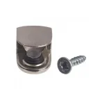 Стеклодержатель П-обр. на шурупе никель (2 шт) | 127532 | Tech-KREP