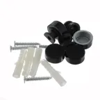 Зеркалодержатель d17мм пласт. № 9 черный (4 шт) - пакет  | 127524 | Tech-KREP