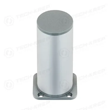 Ножка алюм.круглая, регулир.сверху, D40х100 мм, мат.хром - накл.  | 127772 | Tech-KREP