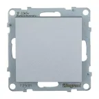 SUNO Выключатель 10АХ 250В. Безвинтовые зажимы. Цвет "Алюминий" | 721301 | Legrand