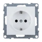 SUNO Силовая розетка 2К+З 16А 250В с защитными шторками.Безвинтовые зажимы. Цвет "Белый" | 721120 | Legrand