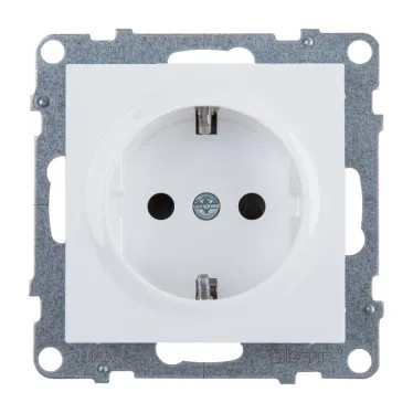 SUNO Силовая розетка 2К+З 16А 250В с защитными шторками.Безвинтовые зажимы. Цвет "Белый" | 721120 | Legrand