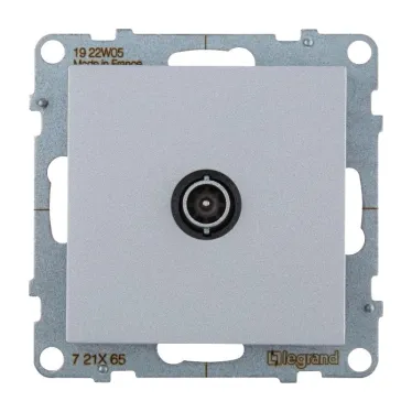 SUNO Розетка ТВ проходная 1,5дБ/14дБ 0-2400 МГц. Цвет "Алюминий" | 721365 | Legrand