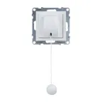 SUNO Выключатель кнопочный 6А 250В со шнуром. Безвинтовые зажимы. Цвет "Белый" | 721100 | Legrand