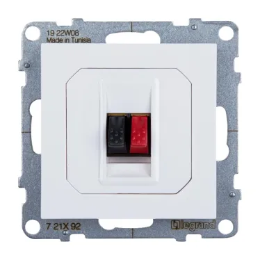 SUNO Аудиорозетка с пружинными зажимами одиночная. Цвет "Белый" | 721192 | Legrand