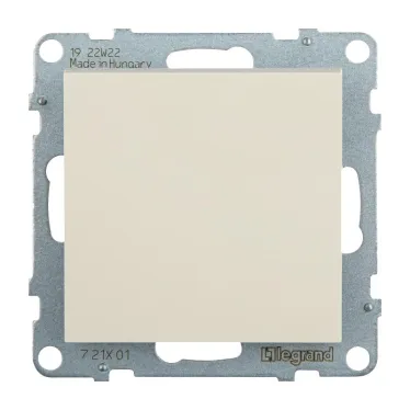 SUNO Выключатель 10АХ 250В. Безвинтовые зажимы. Цвет "Слоновая кость" | 721201 | Legrand