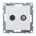 SUNO Розетка TV-SAT двухкабельная. Цвет "Белый" | 721171 | Legrand