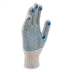 Перчатки трикотажные, с ПВХ точкой, 7 класс,