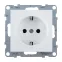 SUNO Силовая розетка 2К+З 16А 250В.Винтовые зажимы. Цвет "Белый" | 721125 | Legrand
