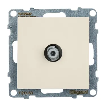 SUNO Розетка TV c топологией "звезда", с разъемом F-TYPE, 0-2400 МГц. Цвет "Слоновая кость" | 721263 | Legrand