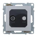 SUNO Розетка TV-SAT двухкабельная. Цвет "Алюминий" | 721371 | Legrand