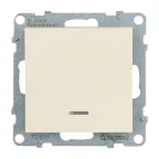 SUNO Выключатель 10АХ 250В с подсветкой/индикацией. Безвинтовые зажимы. Цвет "Слоновая кость" | 721211 | Legrand