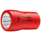                  Головка торцевая VDE 1000V DR 3/8 BiHEX двойной шестигранник дюймовая 3/8 диэлектрическая
               