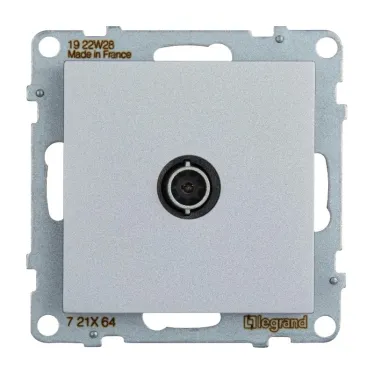 SUNO Розетка ТВ c топологией "звезда" 0-2400 МГц. Цвет "Алюминий" | 721364 | Legrand