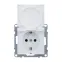 SUNO Силовая розетка 2К+З 16А 250В. С крышкой IP21. С защитными шторками. Безвинтовые зажимы Цвет "Белый" | 721127 | Legrand