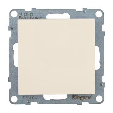 SUNO Выключатель 16АХ 250В. Безвинтовые зажимы. Цвет "Слоновая кость" | 721204 | Legrand