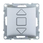 SUNO Переключатель кнопочный для жалюзи и рольставней 6А 250В. Безвинтовые зажимы. Цвет "Алюминий" | 721338 | Legrand