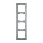 SUNO Рамка декоративная универсальная 4-постовая Цвет "Матовый алюминий" | 721564 | Legrand