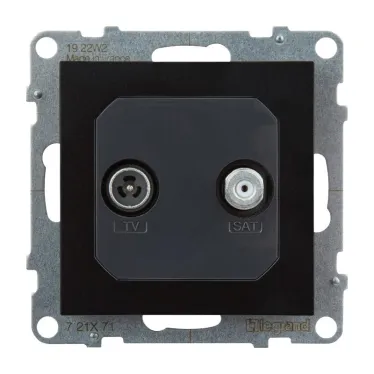 SUNO Розетка TV-SAT двухкабельная. Цвет "Антрацит" | 721471 | Legrand