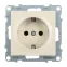 SUNO Силовая розетка 2К+З 16А 250В с защитными шторками.Безвинтовые зажимы. Цвет "Слоновая кость" | 721220 | Legrand