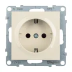 SUNO Силовая розетка 2К+З 16А 250В с защитными шторками.Безвинтовые зажимы. Цвет "Слоновая кость" | 721220 | Legrand