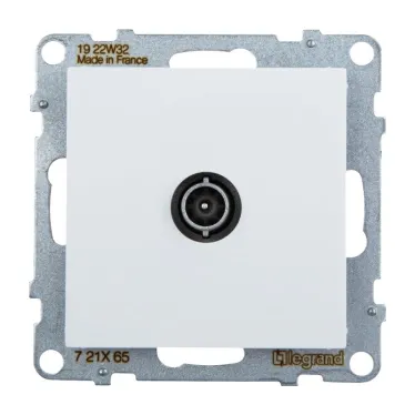 SUNO Розетка ТВ проходная 1,5дБ/14дБ 0-2400 МГц. Цвет "Белый" | 721165 | Legrand