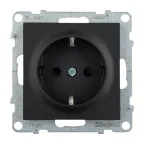 SUNO Силовая розетка 2К+З 16А 250В с защитными шторками. Винтовые зажимы. Цвет "Антрацит" | 721424 | Legrand