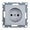 SUNO Силовая розетка 2К 16А 250В. Винтовые зажимы. Цвет "Алюминий" | 721333 | Legrand