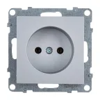 SUNO Силовая розетка 2К 16А 250В. Винтовые зажимы. Цвет "Алюминий" | 721333 | Legrand