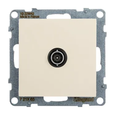 SUNO Розетка ТВ проходная 1,5дБ/14дБ 0-2400 МГц. Цвет "Слоновая кость" | 721265 | Legrand