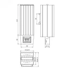 Обогреватель в алюминиевом корпусе 150 Вт, 48 В DC