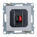 SUNO Аудиорозетка с пружинными зажимами одиночная. Цвет "Алюминий" | 721392 | Legrand