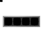 ARTGALLERY PURE 4-постовая РАМКА, ОРГАНИЧЕСКОЕ СТЕКЛО АЛЮМИНИЙ