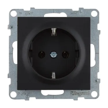 SUNO Силовая розетка 2К+З 16А 250В.Винтовые зажимы. Цвет "Антрацит" | 721425 | Legrand