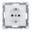 SUNO Силовая розетка 2К+З 16А 250В с защитными шторками. Винтовые зажимы. Цвет "Белый" | 721124 | Legrand
