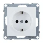 SUNO Силовая розетка 2К+З 16А 250В с защитными шторками. Винтовые зажимы. Цвет "Белый" | 721124 | Legrand